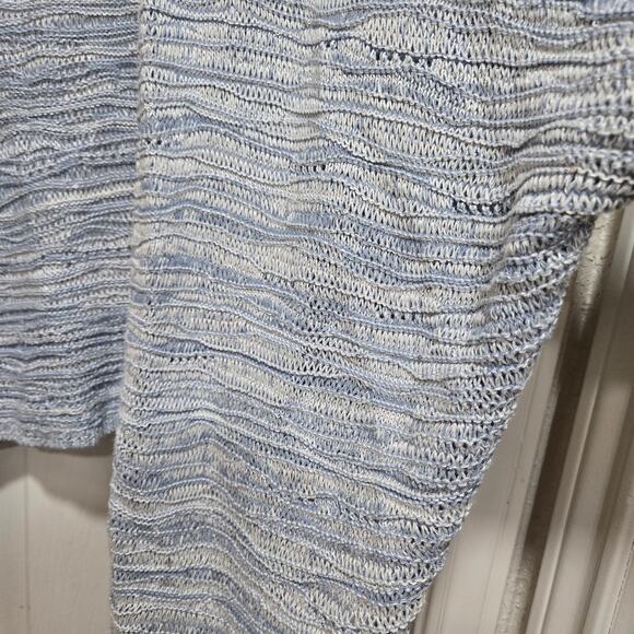 Nic+Zoe Plus 1X Blue Marled Open Front Lightweight Cardigan - Picture 5 of 9